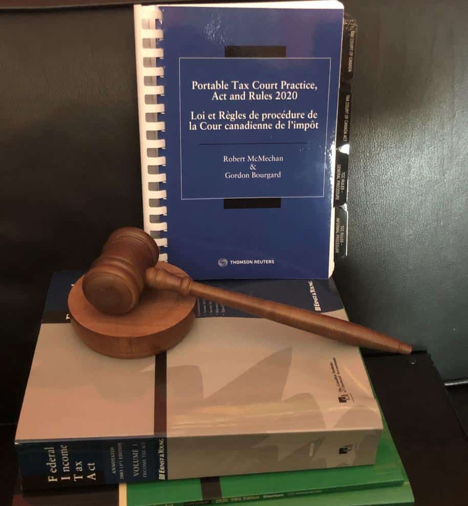 Gavel in front of book Portable Tax Court Practice, Act and Rules 2020